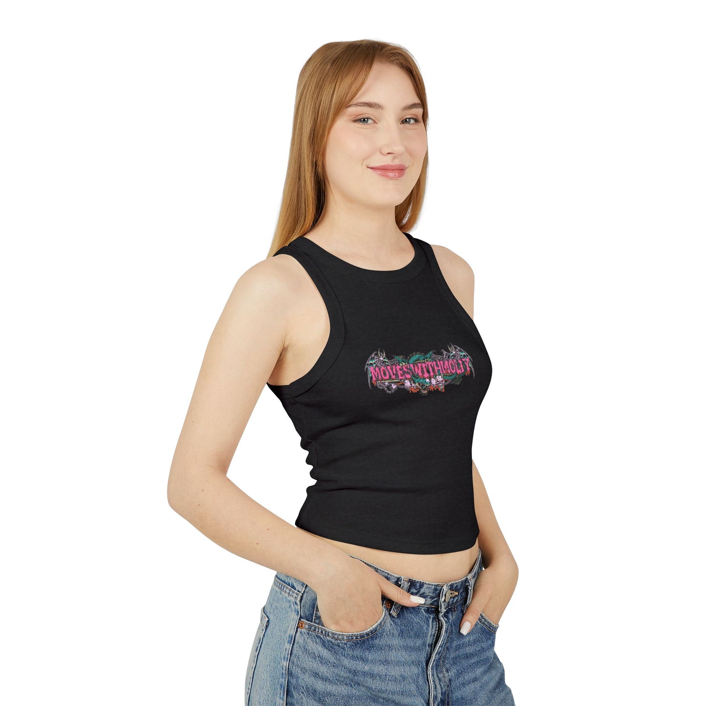 "Moves With Molly" - Pink Metal Tank Top