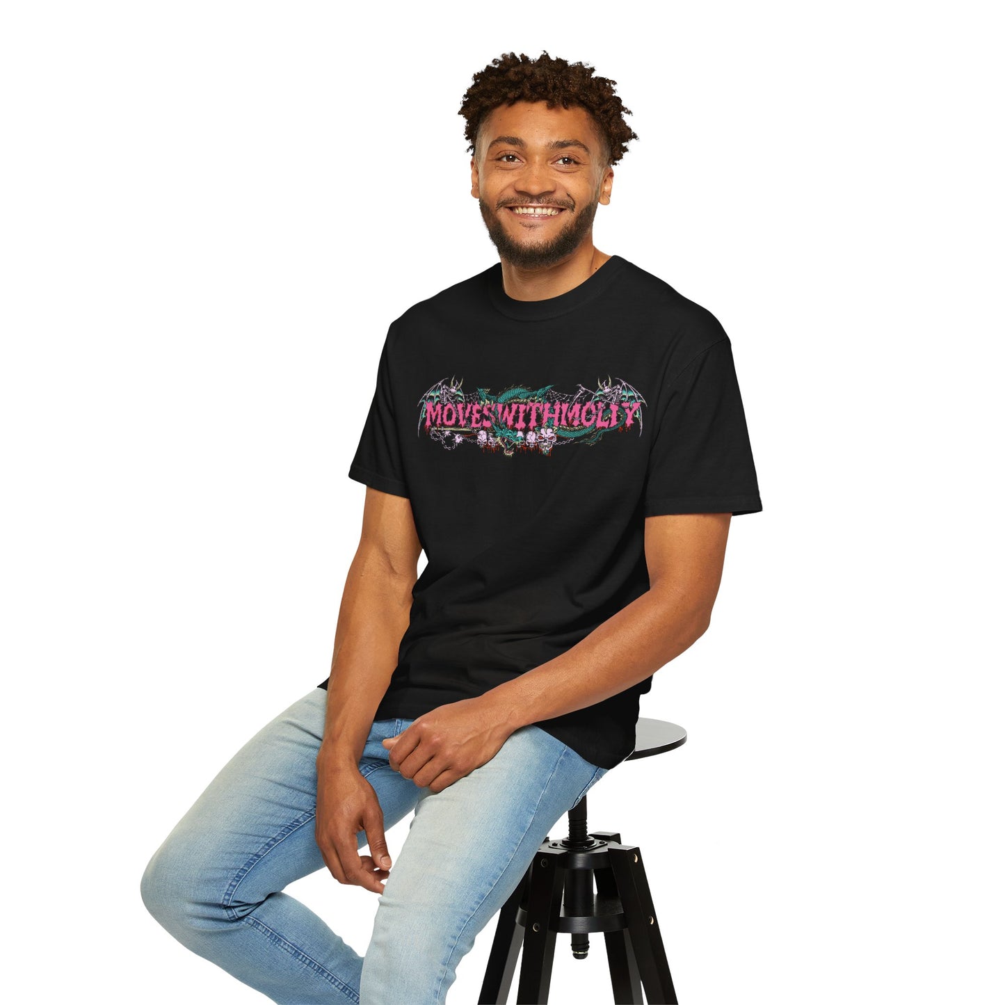 "Moves With Molly" - Pink Metal Shirt