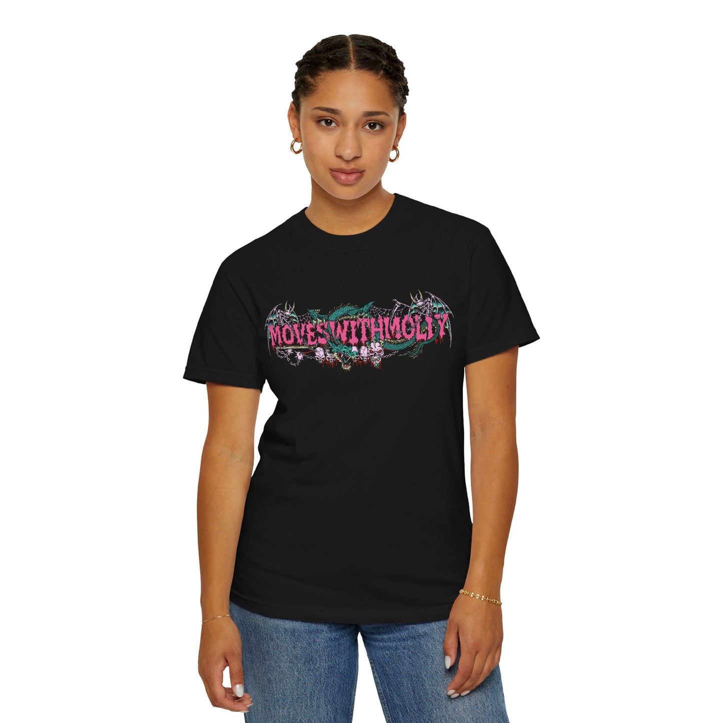 "Moves With Molly" - Pink Metal Shirt